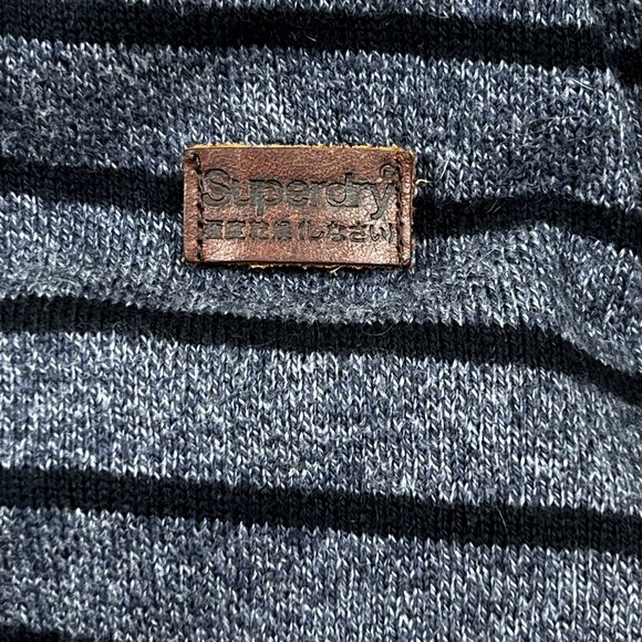Superdry Premium Knitwear Co. 54 Cashmere Blend Stripe Crewneck Jumper Sz S NWOT - Picture 4 of 7